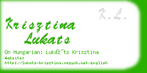 krisztina lukats business card